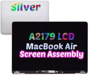 NUOLAISUN Screen Replacement for MacBook Air 13" 2020 A2179 EMC 3302 LCD Screen Retina Display Full Assembly (Silver)