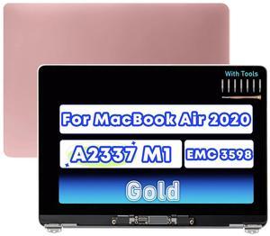 NUOLAISUN Screen Replacement for MacBook Air M1 2020 A2337 EMC 3598 LCD Display Retina Full Assembly 13.3" 2560x1600 (Rose Gold)