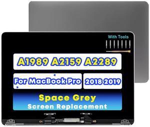 NUOLAISUN 13.3" New Screen Replacement for MacBook Pro A1989 A2159 A2251 A2289 Late 2018 Mid 2019 EMC 3214 EMC 3358 EMC 3301 LCD Screen Retina Display Full Assembly (Gray)