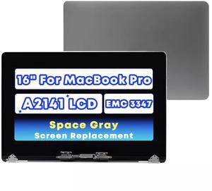 NUOLAISUN 16.0" New Screen Replacement for MacBook Pro Retina A2141 2019 EMC 3347 661-14200 LCD Screen Retina Display Full Assembly (Space Grey)