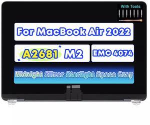 NUOLAISUN 13.6" Screen Replacement Assembly for MacBook Air A2681 2022 M2 EMC 4074 MLXW3LL/A MLY33LL/A MLY43LL/A MLY03LL/A LCD Display Panel 2560X1664 (Starlight)