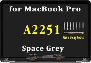 NUOLAISUN Replacement for MacBook Pro A2251 2020 EMC 3348 LCD Screen Display Assembly (Space Grey)