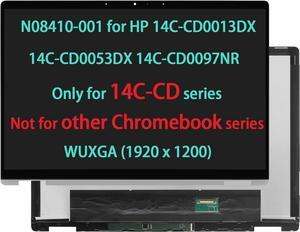 N08410-001 LCD Touch Screen for HP Chromebook x360 14C-CD 14C-CD0013DX 14C-CD0053DX 14C-CD0097NR 14C-CD0000CA 14C-CD0020CA 14CT-CD000 Display Digitizer Assembly WUXGA (1920 x 1200)