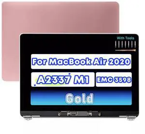 NUOLAISUN Screen Replacement for MacBook Air M1 2020 A2337 EMC 3598 Retina Full LCD Display Assembly 13.3" 2560x1600 (Rose Gold)