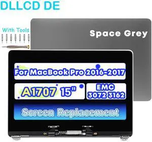 NUOLAISUN 15" Screen Replacement for MacBook Pro A1707 EMC 3072 EMC 3162 Late 2016 Mid 2017 LCD Display Assembly 661-06375 661-08030 (space Grey)