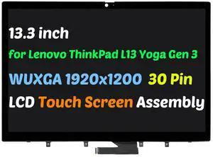 NUOLAISUN 13.3" for Lenovo ThinkPad L13 Yoga Gen 3 LED LCD Touch Screen Assembly 30 Pin