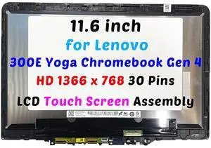 NUOLAISUN 11.6" for Lenovo 300E Yoga Chromebook Gen 4 Lcd Touch Screen Assembly 5D11C95908