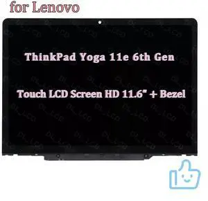 NUOLAISUN HD 11.6" for Lenovo ThinkPad Yoga 11e 6 Gen LCD Touch Screen 5M11B01074 Display