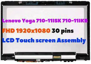 NUOLAISUN 11.6" for Lenovo Yoga 710-11ISK N116HSE-EBC REV.C1 LCD Touch Screen Assembly FHD
