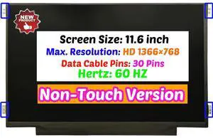 NUOLAISUN 11.6" HD Led Lcd Screen for Dell Latitude 3190 Laptops - Replaces CGVHX