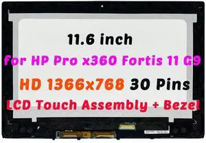 NUOLAISUN LCD Touch Screen Digitizer Display Assembly for HP Pro x360 Fortis 11 G9 w/Bezel