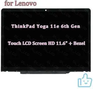 NUOLAISUN 11.6" HD for Lenovo ThinkPad Yoga 11e 6th Gen LCD Touch Display Screen Assembly