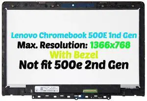 NUOLAISUN 11.6" for Lenovo 500e Chromebook 81ES Gen HD LCD Touch Screen W/Bezel 5d10q79736