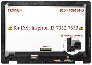 NUOLAISUN 13.3" Full 1920x1080 LED LCD Display Touch Screen Replacement For Dell 13 7352