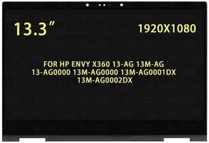 NUOLAISUN 13.3" For HP Envy X360 13-ag0000 LED LCD Display Touch Screen Digitizer Assembly