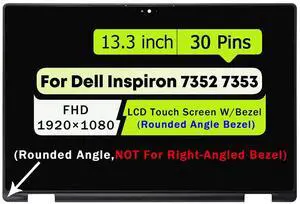 NUOLAISUN 3GHFT 03GHFT For Dell Inspiron 13 7352 7353 P57G001 LCD Touch Digitizer Screen