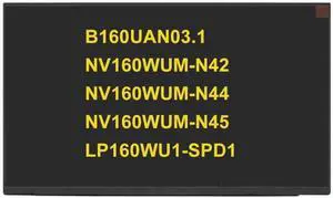 NUOLAISUN 16.0" Screen Replacement for B160UAN03.1 NV160WUM-N42 NV160WUM-N44 NV160WUM-N45 LP160WU1-SPD1 FHD 1920×1200 60Hz 30Pin LCD Non-Touch Display Panel