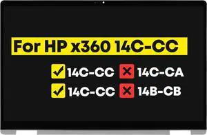 NUOLAISUN 14.0" Digitizer Assembly for HP Chromebook x360 14c-cc 14C-CC0000 14C-CC0XXX 14c-cc0013dx M47349-001 LCD Touch Screen Replacement FHD 1920 * 1080 30pins