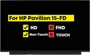 NUOLAISUN Replacement for HP L63568-001 15Z-EF100 15.6" HD 1366 * 768 30 Pins 60HZ Non-Touch Screen LCD Display Panel (Not for FHD/Touch Version)