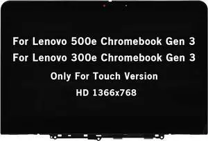 5D11C95886 Original Screen Replacement for Lenovo 500e 300e Chromebook Gen 3 82J9 82JA 82J9000DUS 82J9000EUS 5D11C95890 5D11C95891 5D11C95892 5D11C95893 LCD Display Touch Screen Digitizer Assembly