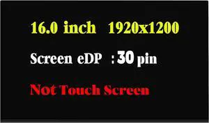 Replacement for ZBook Fury 16 G9 G10 N19251-001 for HP Elitebook 860 G9 G10 N44873-001 N14760-001 LCD Laptop LED Display Digitizer Panel 1920x1200 Only for Non-Touch Screen