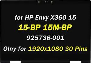 925736-001 Replacement for HP Envy X360 15-bp 15m-bp 15m-bp111dx 15m-bp112dx 15m-bp011dx 15m-bp012dx 15-bp143cl 15-bp152wm 15-bp152nr FullHD 1920x1080 15.6" LCD Touch Screen Assembly Bezel