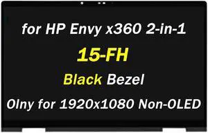 N49274-001 N48155-001 Replacement for HP Envy x360 2-in-1 15-fh 15-fh0023dx 15-fh0013dx 15-fh0000 15-fh0xxx 15-fh0097nr FHD 15.6" LED Touch Screen Display Assembly (Non-OLED Type Black Bezel)