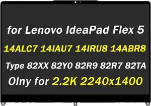 5D10S39789 5D10S39790 5D10S40011 Replacement for Lenovo IdeaPad Flex 5 2-in-1 14IRU8 14ABR8 14ALC7 14IAU7 14 Gen 7th 8th 14.0" LCD Display Touch Screen Assembly with Bezel (Only for 2.2K 2240x1400)