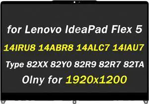 5D10S39787 5D10S39785 5D10S39788 Replacement for Lenovo IdeaPad Flex 5 2-in-1 14IRU8 14ABR8 14ALC7 14IAU7 Type 82XX 82Y0 82R9 82R7 82TA 14.0" LCD Display Touch Screen Assembly (Only for 1920x1200)