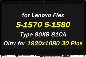 5D10N46974 Replacement for Lenovo Flex 5-1570 5-1580 Type 80XB 81CA 81CA0008US 81CA0009US 80XB0008US 15.6" FHD 1920x1080 LCD Touch Screen Display Assembly (Not for Flex 5-15IIL05 5-14IIL05)