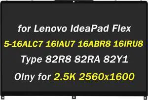 5D10S40040 5D10S40039 5D10S39795 5D10S39796 Replacement for Lenovo IdeaPad Flex 5i 5-16ALC7 5-16IAU7 5-16ABR8 5-16IRU8 16 Gen 7th 8th 16" 40Pins LCD Display Touch Screen Assembly (Only for 2560x1600)