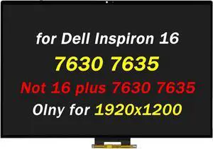 Replacement for Dell Inspiron 16 (2023) 7630 7635 2-in-1 LCD Display P128F P128F001 P128F003 16.0" WUXGA 1920X1200 30 Pins Non-OLED LCD LED Touch Screen Digitizer Assembly (Not for 16 Plus 7630 7635)