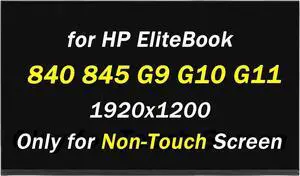 N98652-001 Replacement for HP Probook 440 G11 445 G11 for Elitebook 840 845 G9 G10 G11 N98653-001 WUXGA 1920x1200 60HZ 30 Pins 14.0" LCD LED Non-Touch Screen Display Panel (Only for Non-Touch Screen)