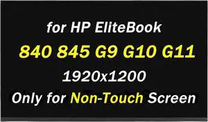 Replacement for HP Elitebook 840 G9 G10 G11 for Elitebook 845 G9 G10 G11 WUXGA 1920x1200 60HZ 30 Pins 14.0" LCD LED Non-Touch Screen Display Digitizer Panel (Only for Non-Touch Screen)