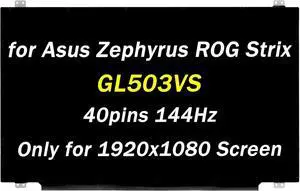 B156HAN07.1 B156HAN07.0 for Asus Zephyrus ROG Strix GL503VS LCD Screen Display GL503VS-DH74 Digitizer FHD 144HZ 40Pins LCD Non-Touch Screen Laptop Panel(Only for Non-Touch Screen)
