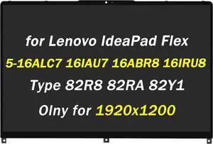 5D10S39793 5D10S39792 5D10S39794 Replacement for Lenovo IdeaPad Flex 5 5-16ALC7 5-16IAU7 5-16ABR8 5-16IRU8 Type 82R8 82RA 82XY 82Y1 16" 30 Pins LCD Display Touch Screen Assembly (Only for 1920x1200)