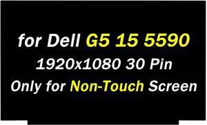 Replacement for Dell G5 15 5590 P82F001 LCD Screen for G7 7590 Display for Inspiron 15 7560 7570 7572 7580 5580 5585 5593 5590 Digitizer for G5 SE 5505 30pins FHD 15.6" LCD Non-Touch Laptop Panel