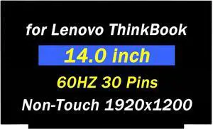 NUOLAISUN Screen Replacement for Lenovo ThinkBook 14 G6 G7 14.0" 1920x1200 60HZ 30 Pins LCD Non-Touch Screen Display Digitizer Panel (Only for Non-Touch Screen)