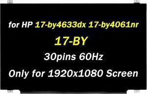 Replacement 17.3" for NV173FHM-N41 06HY1W 99D49 099D49 EDP 30Pins 60Hz FHD 1920x1080 LED LCD Replacement Screen Display