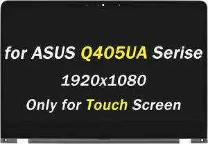 Replacement for ASUS VivoBook Flip 14 2-in-1 (2017) Q405 Q405U Q405UA Q405UA-BI5T10 BI5T5 BI5T7 LCD Display FHD 1920x1080 14" LCD Display Assenbly Screen Touch Digitizer + Bezel Frame