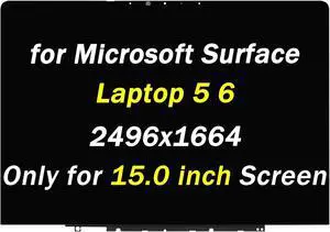 Replacement for Microsoft Surface Laptop 5 1978 1979 (2022) LCD Display for Surface Laptop 6 2035 (2024) 2496x1664 15.0" LED LCD Touch Screen Digitizer Assembly (Only for 15.0 inch Screen)