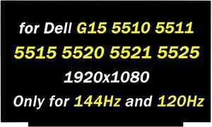 Replacement Screen 15.6" B156HAN08.0 for Dell G5 15 SE 5505 P89F 0K055G 144HZ 40PIN FHD 1920X1080 LED LCD Non-Touch Screen Display Digitizer(Only for Non-Touch Screen)