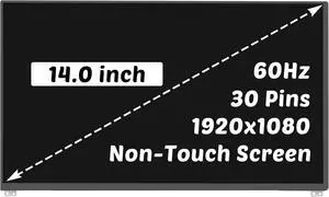Replacement for Dell Latitude 14 7480 E7480 7490 E7490 LCD Display P73G P73G001 P73G002 N140HCE-G52 LP140WF7-SPH1 B140HAN03.3 NV140FHM-N47 14.0" 1920x1080 30Pins LCD Non-Touch Screen Digitizer Panel