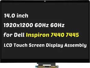 HOULISE Replacement for Dell Inspiron 14 7440 7445 2-in-1 P186G P186G001 (2024) 1920x1200 14.0 inch 30Pins 60HZ LCD Touch Screen Display Digitizer Assembly (Non for Latitude 14 7440 7445 Only)
