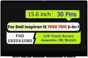 NUOLAISUN For Dell Inspiron 15 7591 7590 2-in-1 P83F p84f FHD LCD Touch Screen Assembly
