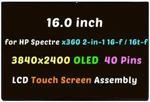 NUOLAISUN For HP Spectre x360 2-in-1 16-f0020ca 16-f2097nr OLED LCD Touch Screen Assembly