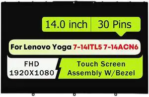 NUOLAISUN 14'' FHD LCD Touch Screen Digitizer Assembly for Lenovo Yoga 7 14ITL5 82BH0006US