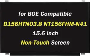 NUOLAISUN Compatible For B156HTN03.8 H/W 1C 15.6" Slim LED LCD Laptop Screen FHD Display