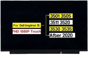 NUOLAISUN 15.6" Replacement for Dell Inspiron 15 3501 3505 3511 3520 3530 3535 P112F P90F P90F002 P112F (After 2020) FHD 1920×1080 40 Pins LCD Touch Screen Display Panel