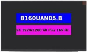 NUOLAISUN 16.0 New Screen Replacement B160UAN05.B 2K 1920x1200 40 Pins 165 Hz Non-Touch LCD Display Panel